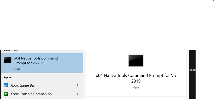 x64 Native tool